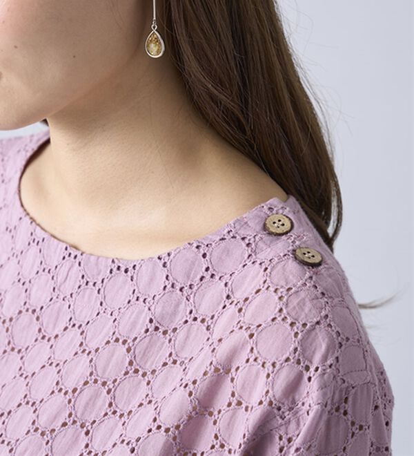 BELLUNA（ベルーナ）の「綿１００％サークルレース素材チュニック（チュニック）」｜詳細画像