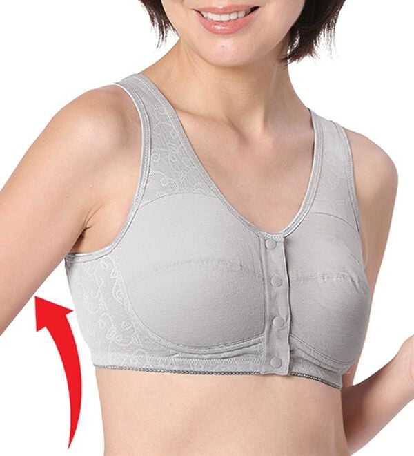 「【２色組】メッシュで涼やか前開きソフトブラ（ノンワイヤーブラ）」｜詳細画像