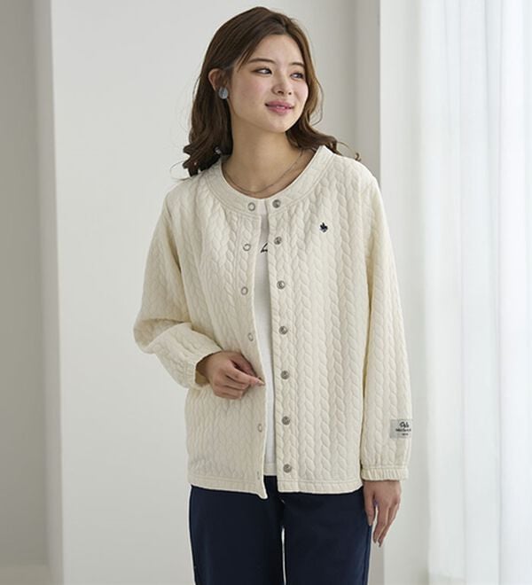 BELLUNA（ベルーナ）の「【ＰＯＬＯ　ＢＣＳ】ジャカード素材カーディガン（その他カーディガン）」｜詳細画像