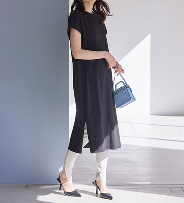 RANAN（ラナン）の「【レギンス付】＜ＢＣ＞綿１００％ひんやりワンピース（その他ワンピース）」｜詳細画像