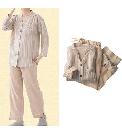 LAVIENNE（ラヴィエンヌ）の「【オーガニックコットン使用】綿１００％Ｗガーゼのルームパジャマ（パジャマ・ルームウェア）」