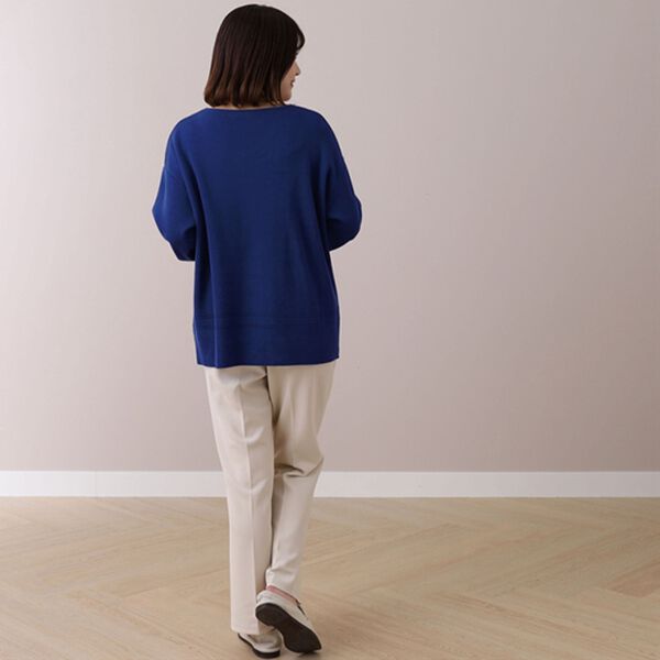 BELLUNA（ベルーナ）の「ミラノリブサイドボタン使いプルオーバー（ニット・セーター）」｜詳細画像