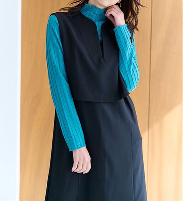 RANAN（ラナン）の「機能付！ベスト&times;キャミワンピースアンサンブル（その他ワンピース）」｜詳細画像