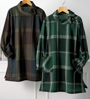 BELLUNA（ベルーナ）の「【２枚組】刺し子素材かっぽうチュニック（チュニック）」｜詳細画像