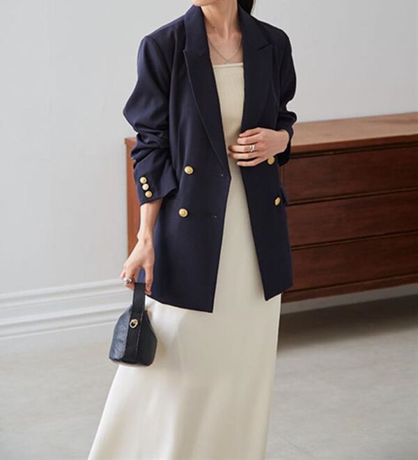 RANAN（ラナン）の「洗える！ゴールド調ボタンWテーラードジャケット（テーラードジャケット）」｜詳細画像