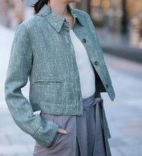 RANAN（ラナン）の「ショート丈ツイード調ジャケット（ショートコート）」