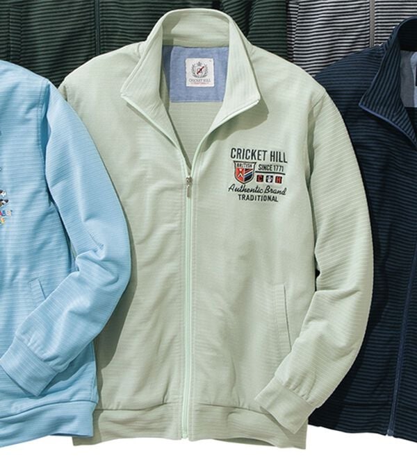 「ブランドデザインメッシュブルゾン（メンズパーカー）」｜ミント