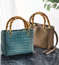 ルフラン（ルフラン）の「＜ロダニア＞牛革バンブーハンドルバッグ（ハンドバッグ）」