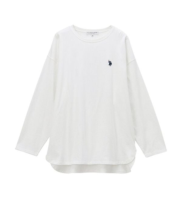 GeeRA（ジーラ）の「【Ｕ．Ｓ．ＰＯＬＯ ＡＳＳＮ】オーバーサイズ刺しゅうロンＴ（カットソー）」｜詳細画像