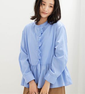 BELLUNA（ベルーナ）の「甘すぎない！フリル切替デザインブラウス（ブラウス）」｜詳細画像