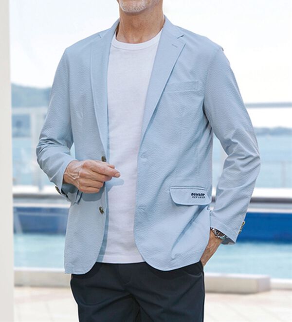 「＜ダンロップ・リファインド＞さらっと軽快サッカーテーラード（メンズジャケット）」｜詳細画像