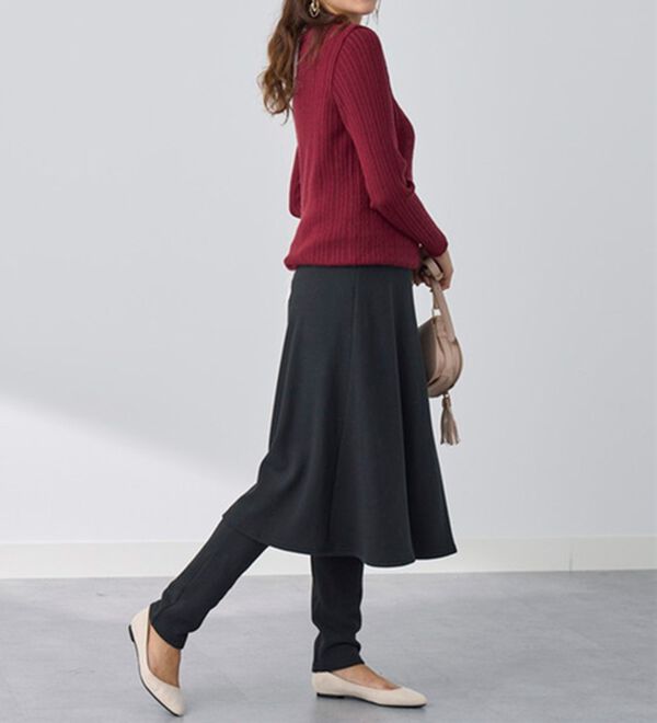 BELLUNA（ベルーナ）の「まるではく毛布！静電防止付レギンス付スカート（フルレングスパンツ）」｜詳細画像