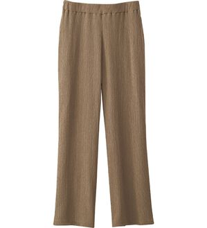 BELLUNA（ベルーナ）の「ゆったり快適！楊柳素材イージーパンツ（ワイドパンツ・ガウチョ）」｜モカ