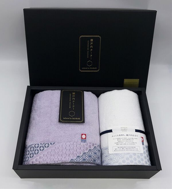 「瀬戸内テーラー　あかつきタオルギフト（タオル）」｜ベージュパープル