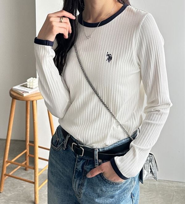 GeeRA（ジーラ）の「【U.S. POLO ASSN.】配色デザインリブロンT（カットソー）」｜詳細画像