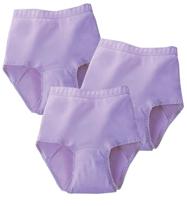 「【３枚組】おしりまですっぽり超安心ショーツ（同色３枚組）（安心ショーツ）」｜詳細画像