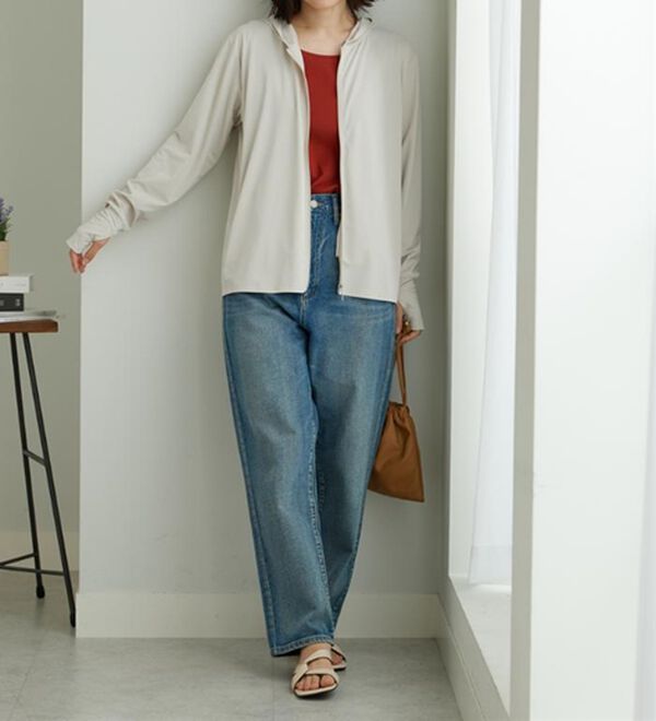 BELLUNA（ベルーナ）の「【接触冷感/UV対策/軽量】ヒンヤリ＆UV対策軽量パーカー（パーカー）」｜詳細画像