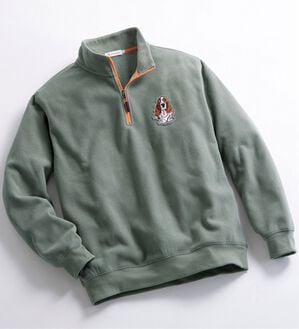 「＜ハッシュパピー＞カルゼハーフジップトレーナー（メンズトレーナー）」｜カーキ