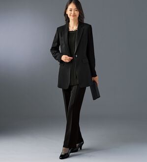 BELLUNA（ベルーナ）の「【３点セット】洗えるストレッチ素材！フォーマルパンツ３点セット（ブラックフォーマル（喪服・礼服））」｜詳細画像