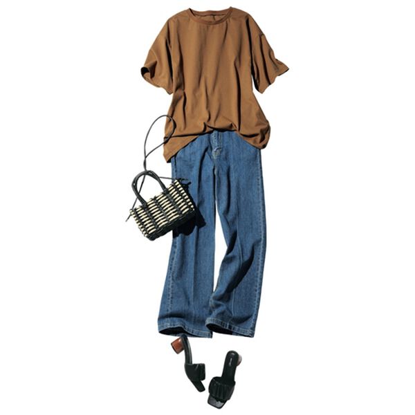 RANAN（ラナン）の「ひんやり！綿100％汗ジミ防止！裾タックロング丈Tシャツ＜Ｂeautiful Ｃotton＞（チュニック）」｜詳細画像