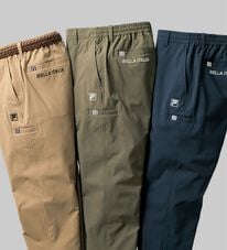 「【３本組】＜フィラ＞裏起毛ウエストイージーストレッチパンツ（メンズカーゴパンツ）」