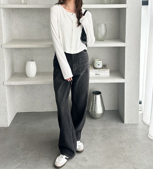 GeeRA（ジーラ）の「接触冷感リブショートカーデ（その他カーディガン）」｜詳細画像