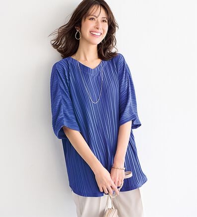 BELLUNA（ベルーナ）の「ゆったり快適プリーツチュニック（チュニック）」