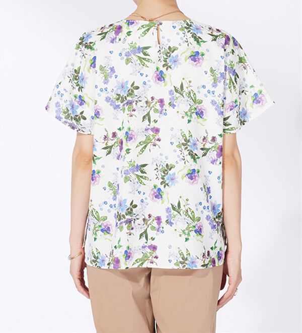 BELLUNA（ベルーナ）の「〈日比谷花壇〉袖フリルデザインブラウス（ブラウス）」｜詳細画像