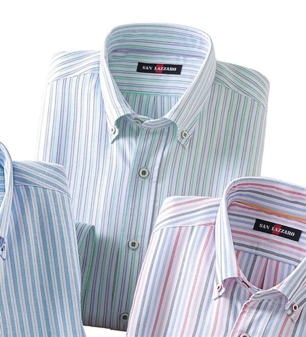 「お出かけ応援！防花粉オックスシャツ（メンズシャツ）」｜ホワイト系