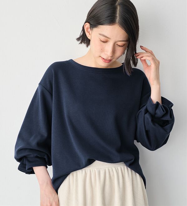 Viola e Viola（ヴィオラ エ ヴィオラ）の「裏ファー袖タックプルオーバー（カットソー）」｜詳細画像