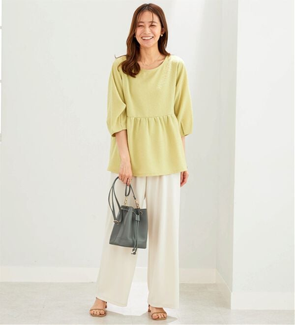 BELLUNA（ベルーナ）の「ジャカード素材ペプラムチュニック（チュニック）」｜詳細画像