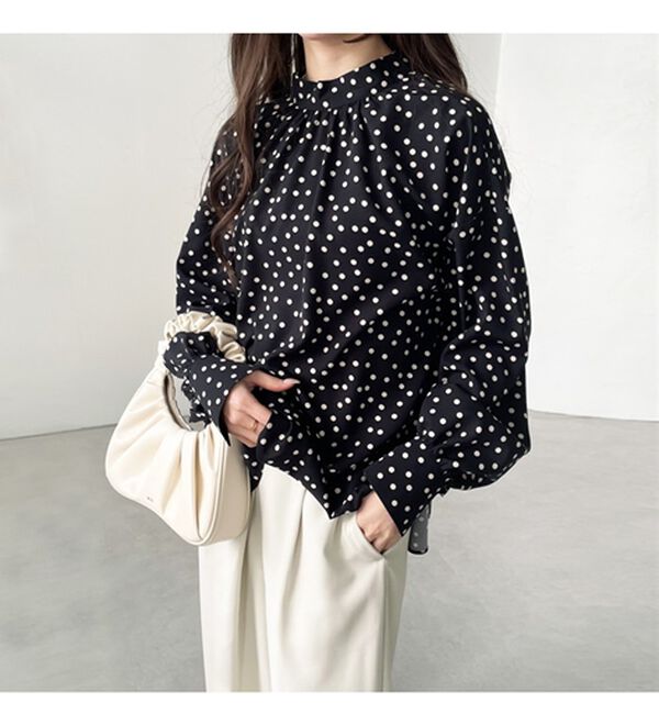 GeeRA（ジーラ）の「前後２ｗａｙボウタイブラウス（ブラウス）」｜詳細画像