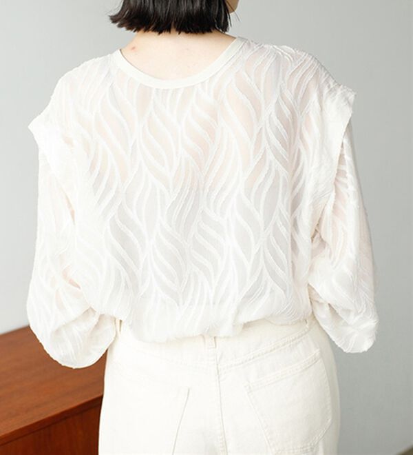 GeeRA（ジーラ）の「２ＷＡＹシアージャカードブラウス（ブラウス）」｜詳細画像