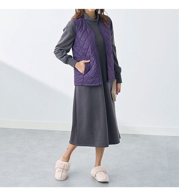 BELLUNA（ベルーナ）の「【マジ軽ウォーム】蓄熱保温キルトベスト（ポーチ付）（ベスト）」｜詳細画像