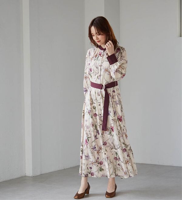 RANAN（ラナン）の「レトロフラワーシャツワンピース（プリントワンピース）」｜詳細画像