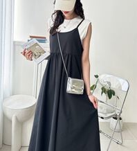 GeeRA（ジーラ）の「サッカー素材バックリボンキャミワンピース（その他ワンピース）」