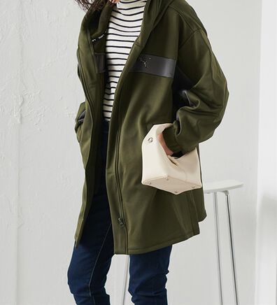 RANAN（ラナン）の「＜ｐｕｍａ＞ワンライン　フリースフーディ（ハーフコート）」