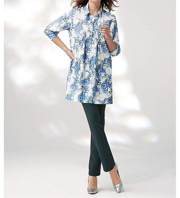 BELLUNA（ベルーナ）の「ヒンヤリ冷感！ハイテンション美脚パンツ　スリムストレート（フルレングスパンツ）」｜詳細画像