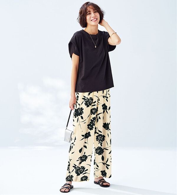 BELLUNA（ベルーナ）の「ひんやり素材エアリーワイドパンツ（その他パンツ）」｜詳細画像