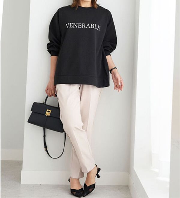 BELLUNA（ベルーナ）の「サイドラインテーパードパンツ（フルレングスパンツ）」｜詳細画像