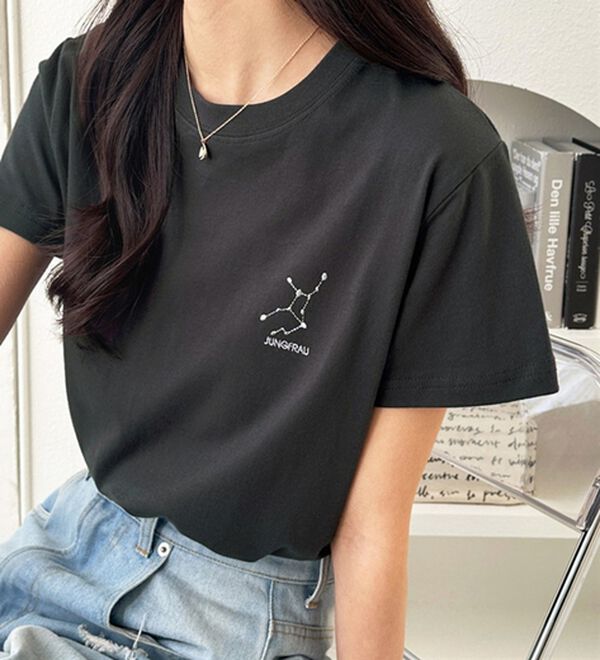 GeeRA（ジーラ）の「綿１００％アソート１ポイント刺しゅうＴシャツ（カットソー）」｜詳細画像