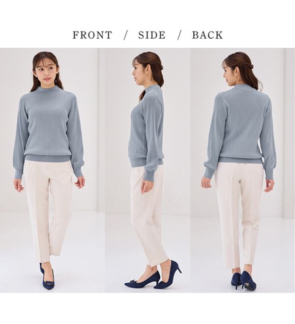 alotta（アロッタ）の「洗える！カシミヤタッチミニケーブルニット（ニット・セーター）」｜詳細画像