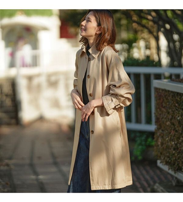 RANAN（ラナン）の「花粉対策！ステンカラーコート（ロングコート）」｜詳細画像