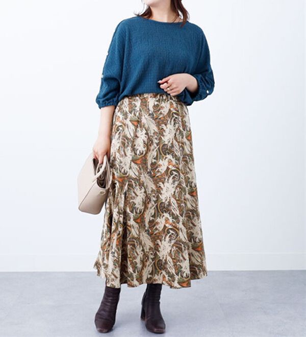 BELLUNA（ベルーナ）の「楊柳素材肩ボタンプルオーバー（カットソー）」｜詳細画像