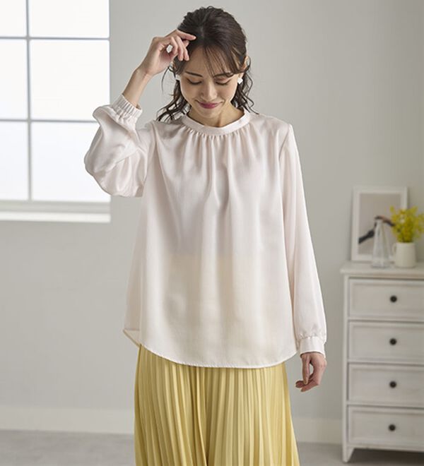 BELLUNA（ベルーナ）の「ウール入りウォッシャブルセーター（ニット・セーター）」｜詳細画像