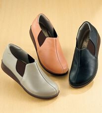 ルフラン（ルフラン）の「＜メディフィット＞５Ｅゆったりサイドゴアスリッポン（スリッポン）」