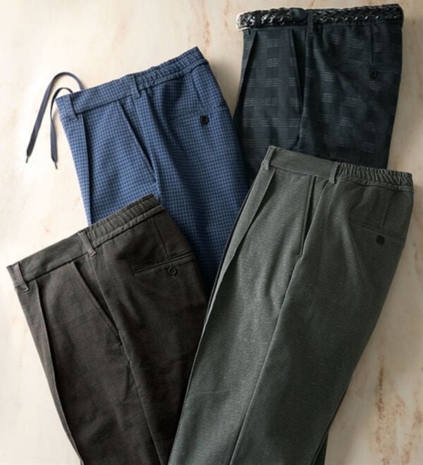 「快適上品プレミアムジャージスラックス（メンズフルレングスパンツ）」｜詳細画像