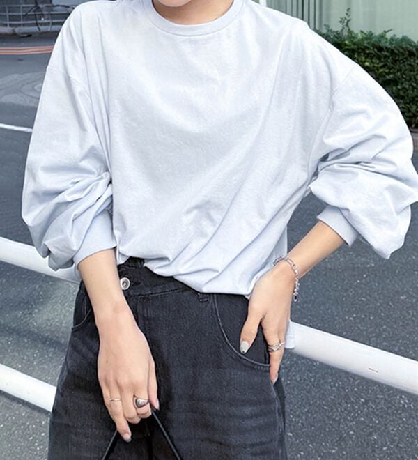 RANAN（ラナン）の「多機能ベーシックオーバーサイズ長袖Tシャツ（Tシャツ）」｜詳細画像