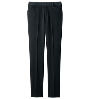 VINNO（ヴィノ）の「ソフトタッチ両面起毛テーパードパンツ（フルレングスパンツ）」｜黒