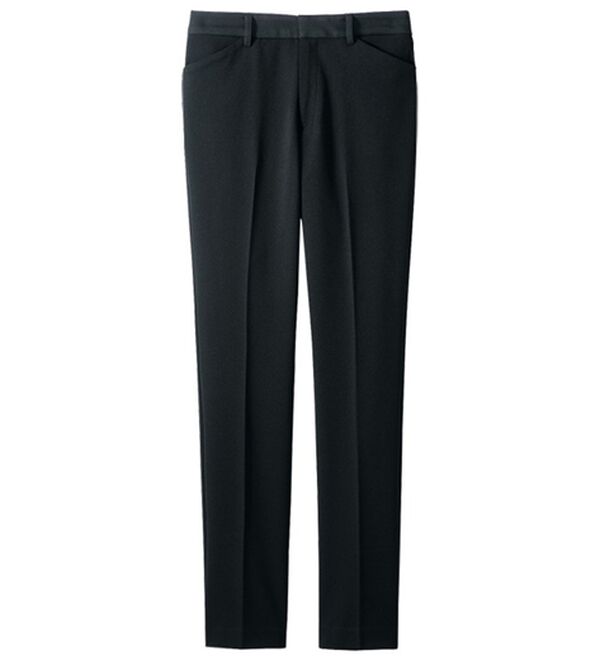 VINNO（ヴィノ）の「ソフトタッチ両面起毛テーパードパンツ（フルレングスパンツ）」｜黒